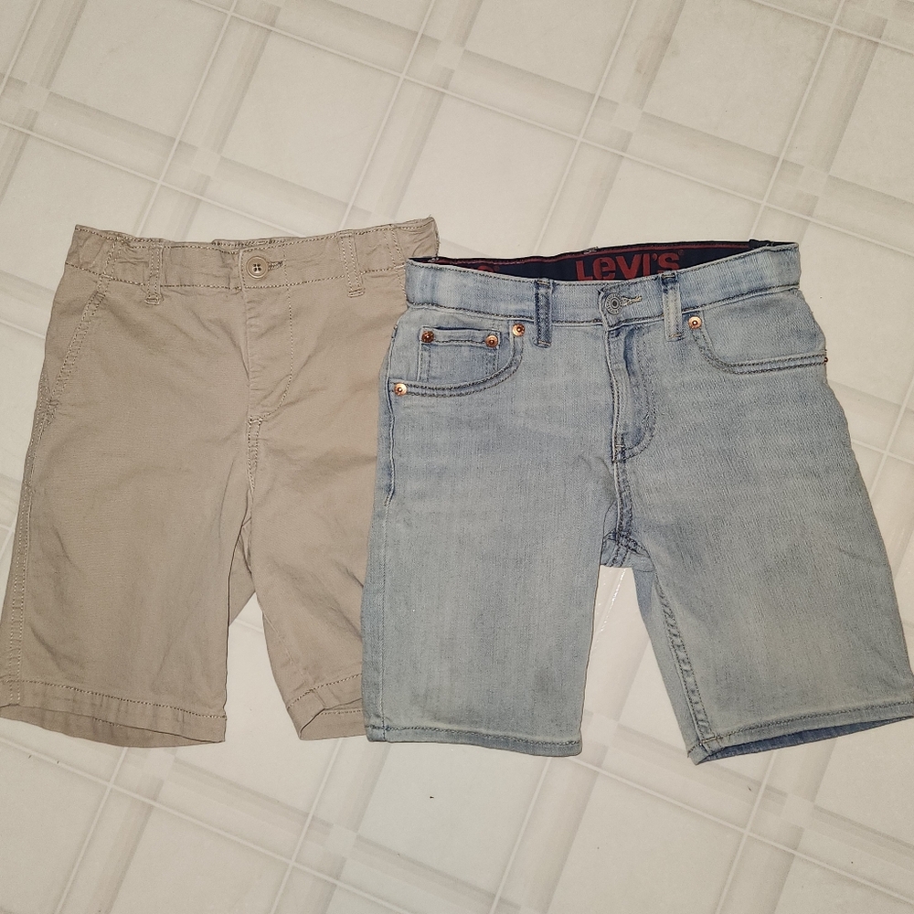 GAP/LEVI Boys's Tan Flat Front Shorts